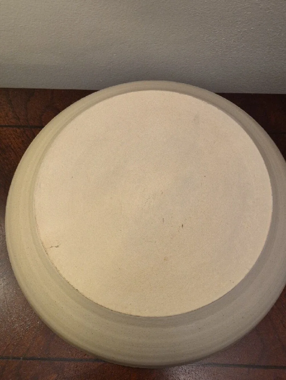 B. Mantegna Hand-Painted Floral‎ Mixing Bowl - Cream with Green and Pink Accents